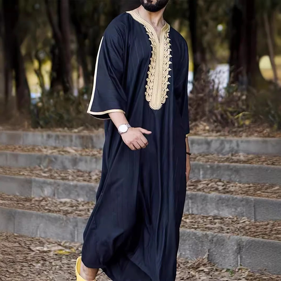 Herren Kaftan Traditionell Stickerei Elegant