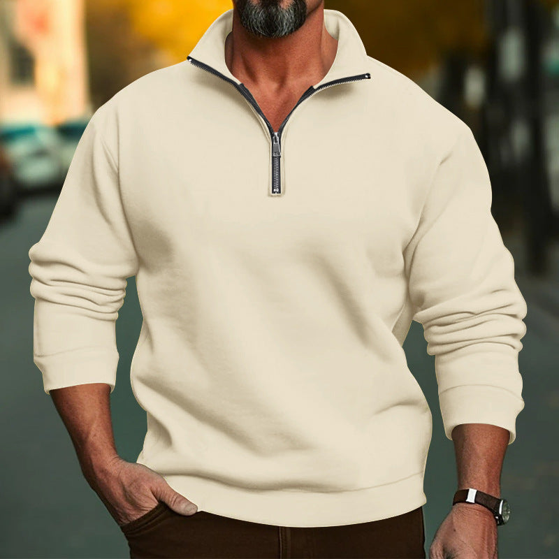 Herren Fleece Hoodie Reißverschluss Bequem Warm