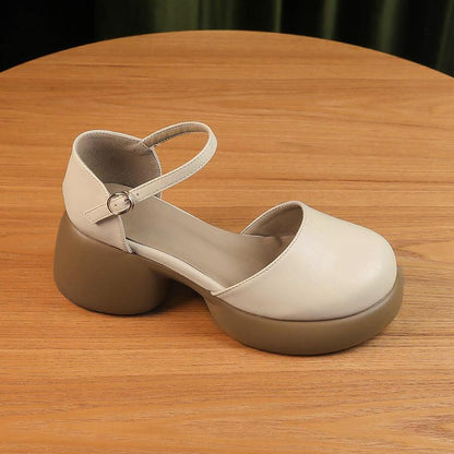 Damen Plateau-Sandalen Bequem Verstellbar Elegant - BerlinGlamour