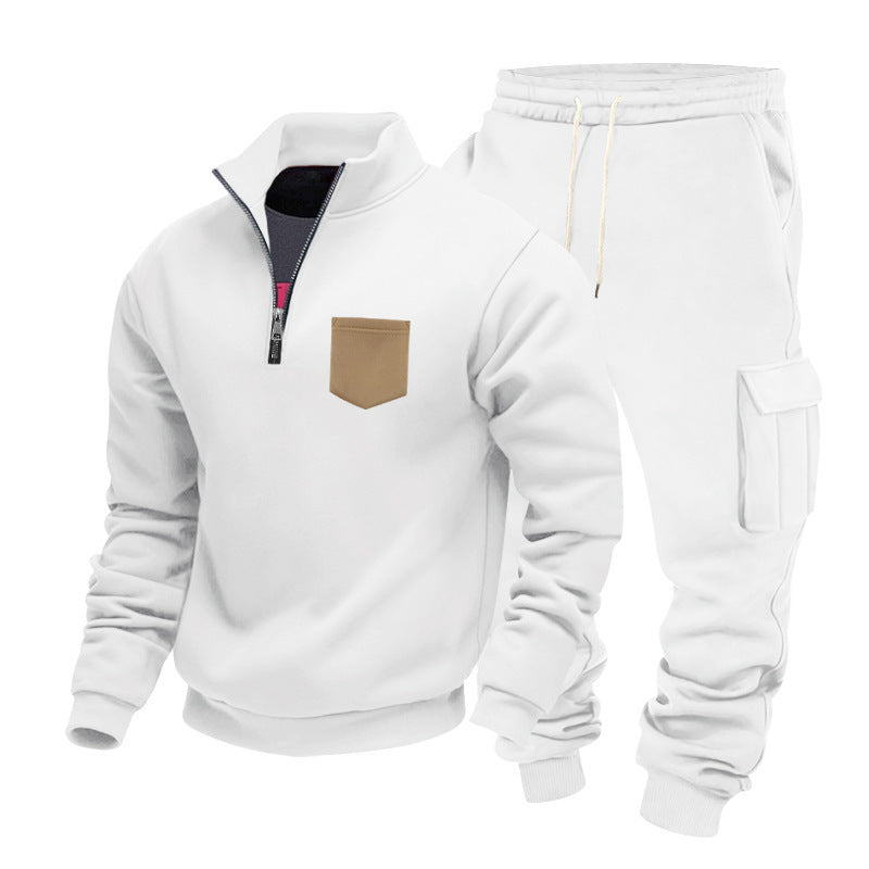 Herren Sportanzug Modern Sportlich Grau