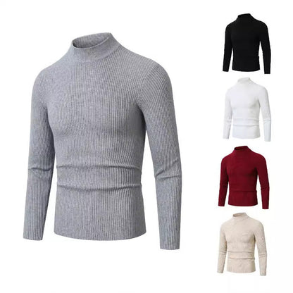 Herren Rollkragenpullover Feinwolle Modern Elegant - BerlinGlamour