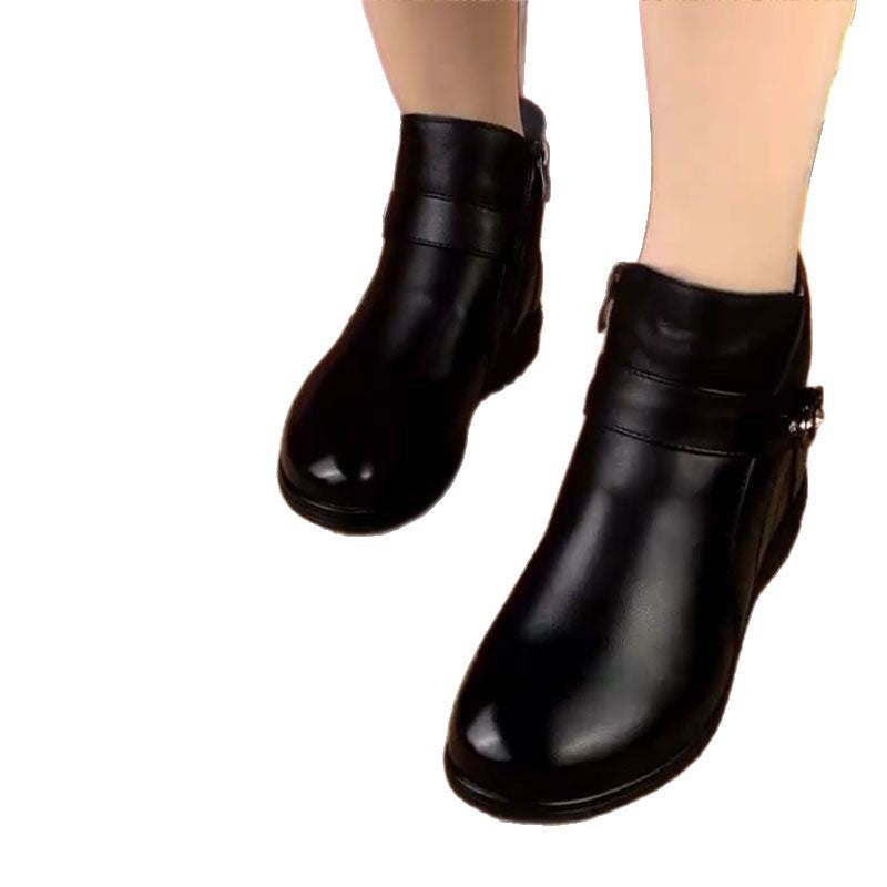 Damen Stiefeletten Bequem Elegant mit Riemen Schuhe Modisch
