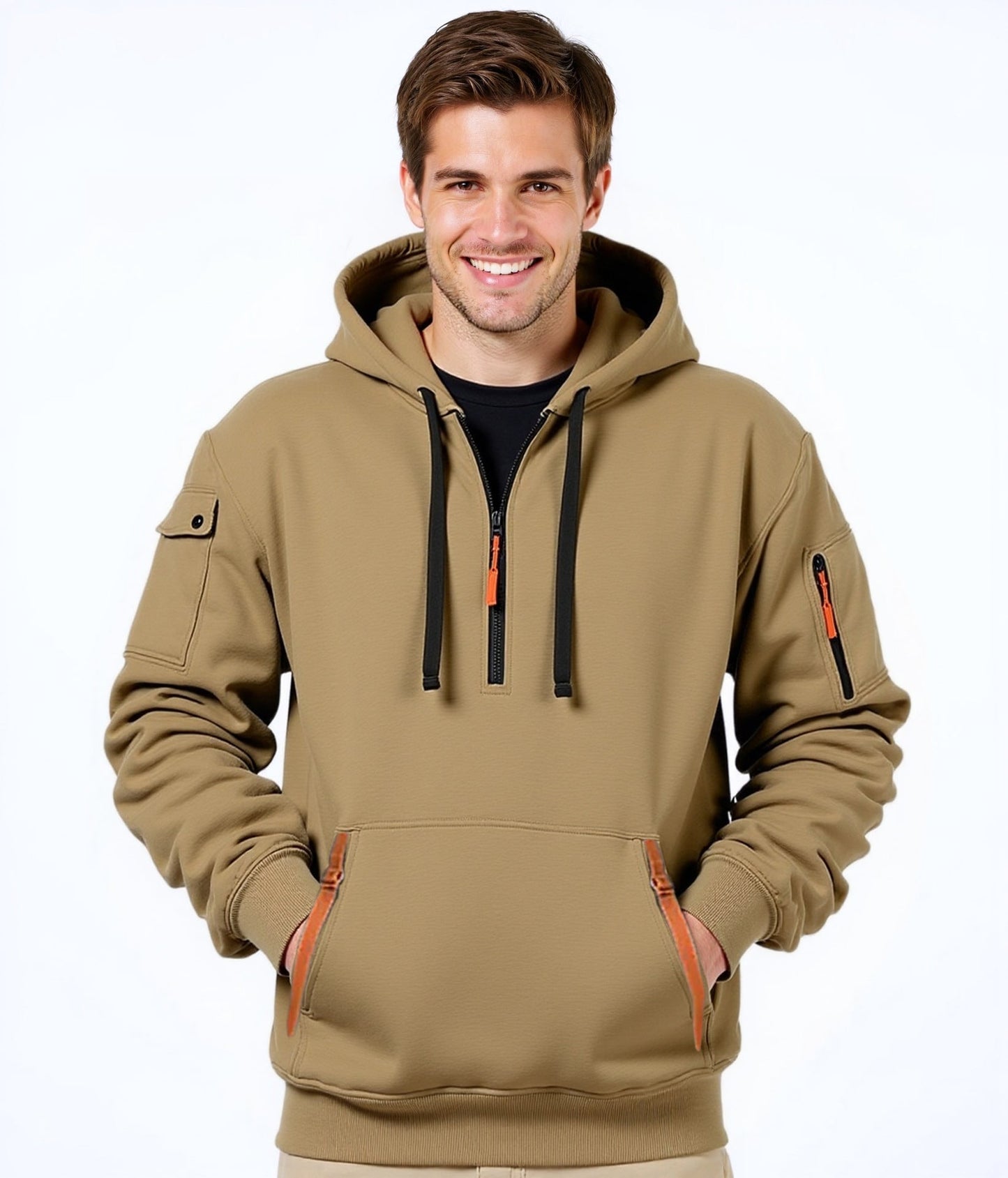 Herren Kapuzenpullover Modern mit Taschen