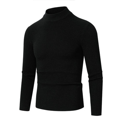 Herren Rollkragenpullover Rippenstruktur Hochwertig Elegant