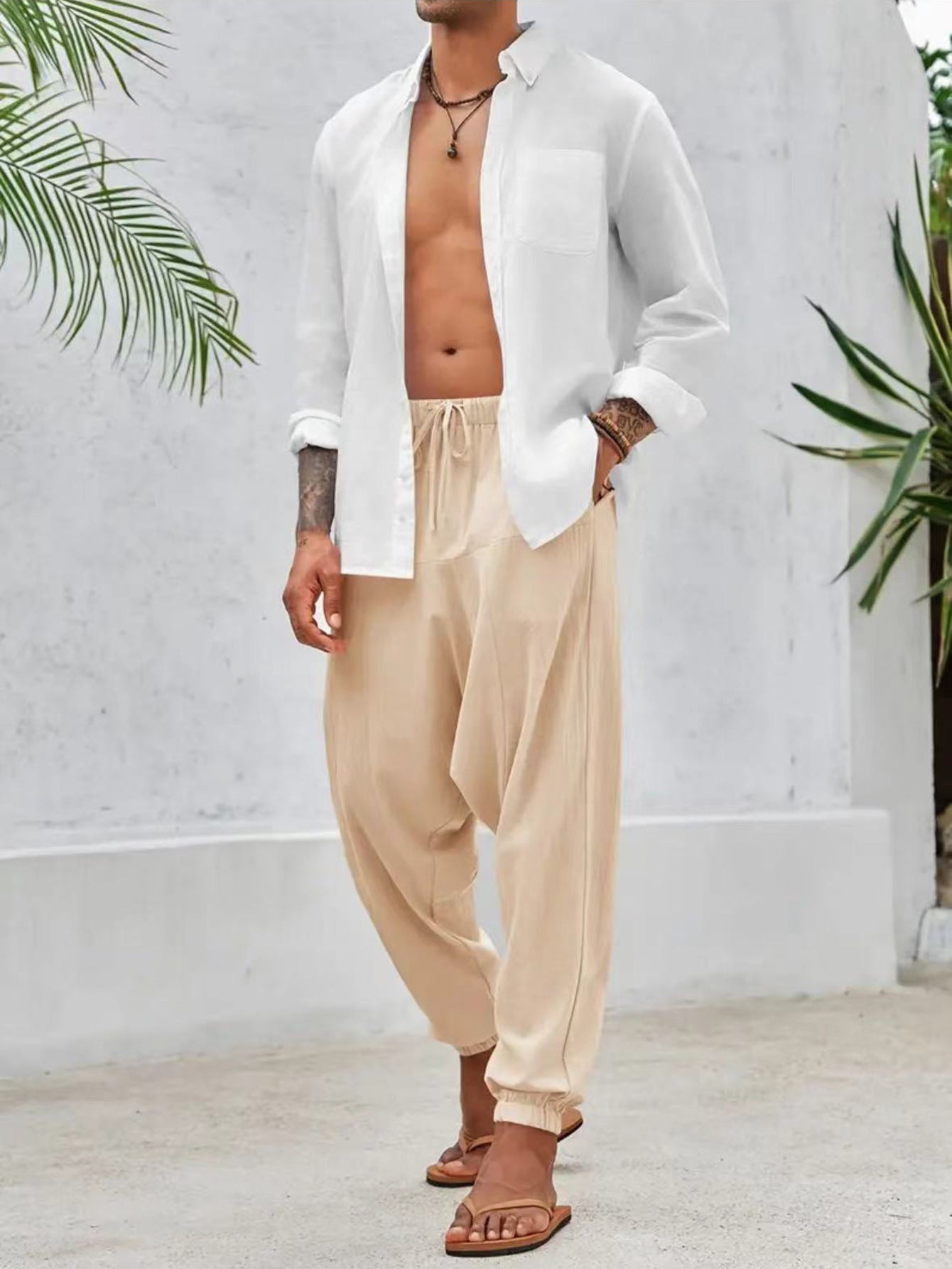 Herren Haremshosen Leicht Bequem Entspannter Stil