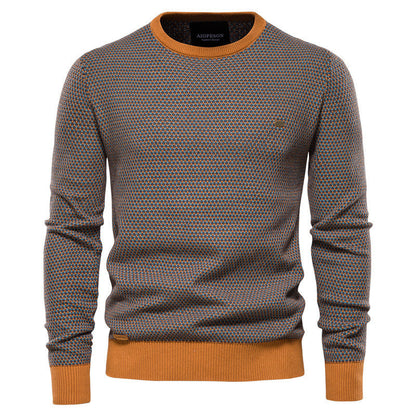 Herren Pullover Wabenmuster Modern Bequem