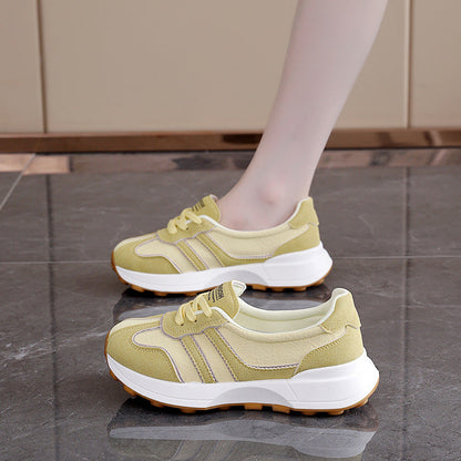 Damen Sneaker Sportlich Komfortabel Laufschuhe Weiße Sohle