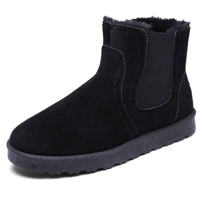 Damen Ankle Boots Wildleder Warm Bequem Winterstiefel