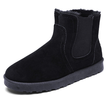 Damen Ankle Boots Wildleder Warm Bequem Winterstiefel