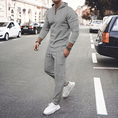 Herren Sportset: Hoodie Jogginghose Atmungsaktiv Komfort Set