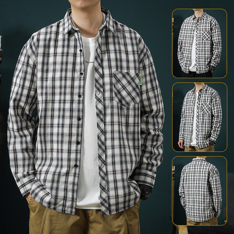 Herren Flanellshirt Karierter Warm Elegant - BerlinGlamour