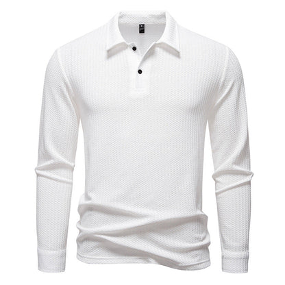 Herren Polohemd Modern mit Struktur und Flachkragen