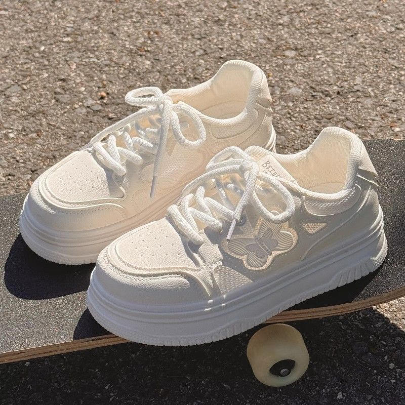 Damen Sneaker Sportlich Luftdurchlässig Plateau