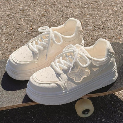 Damen Sneaker Sportlich Luftdurchlässig Plateau