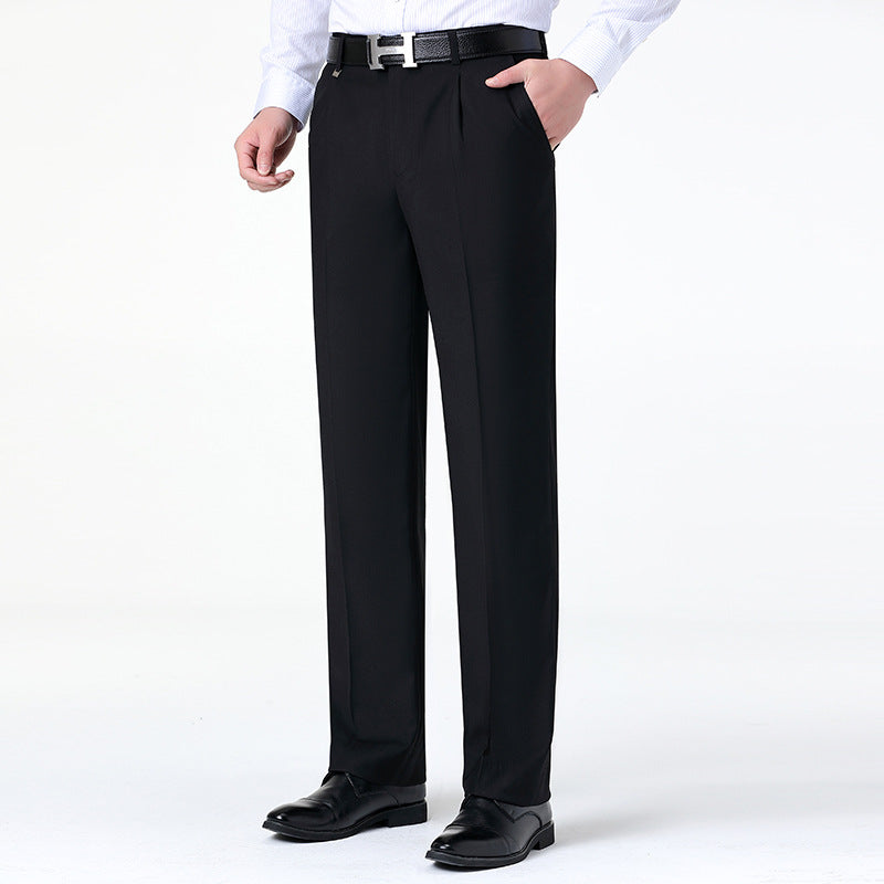 Herren Anzughose Elegant Klassisch Schwarze Slim-Fit Hose