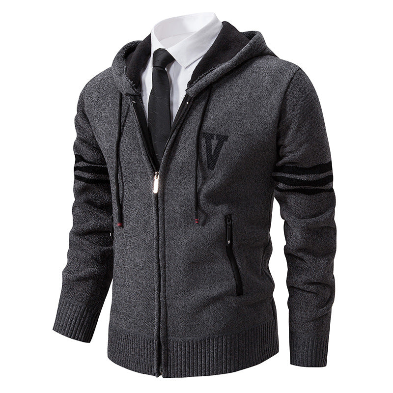 Herren Freizeitjacke Stehkragen Kontraststreifen Modern