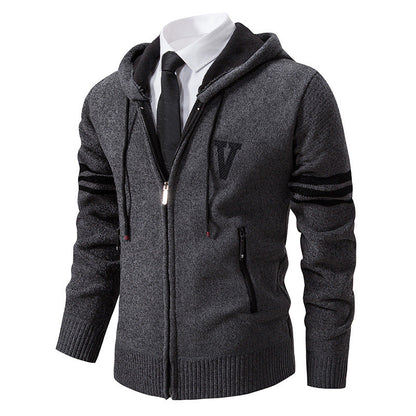Herren Freizeitjacke Stehkragen Kontraststreifen Modern