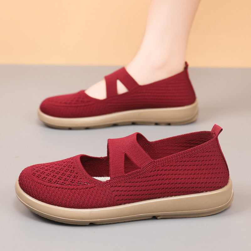 Damen Ballerinas Leicht Atmungsaktiv Flexibel