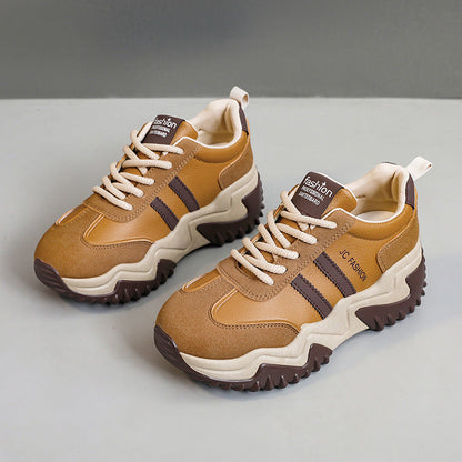 Damen Sneaker Chunky Weite Sohle Bequem Trend