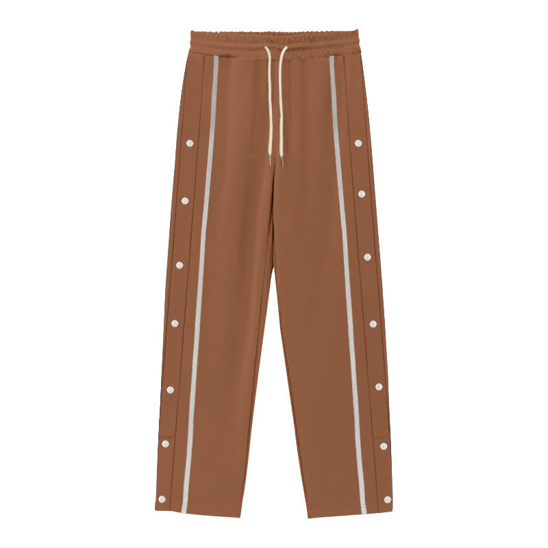 Herren Sporthose Atmungsaktiv mit Druckknopf Stretch