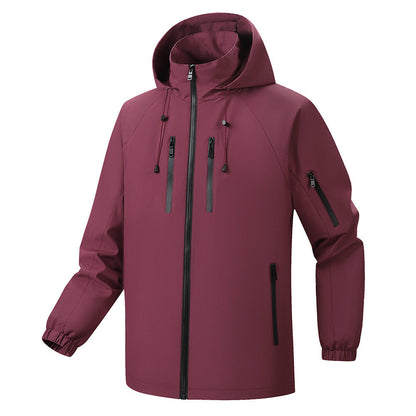 Herren Outdoorjacke Funktionell Wasserabweisend mit Kapuze
