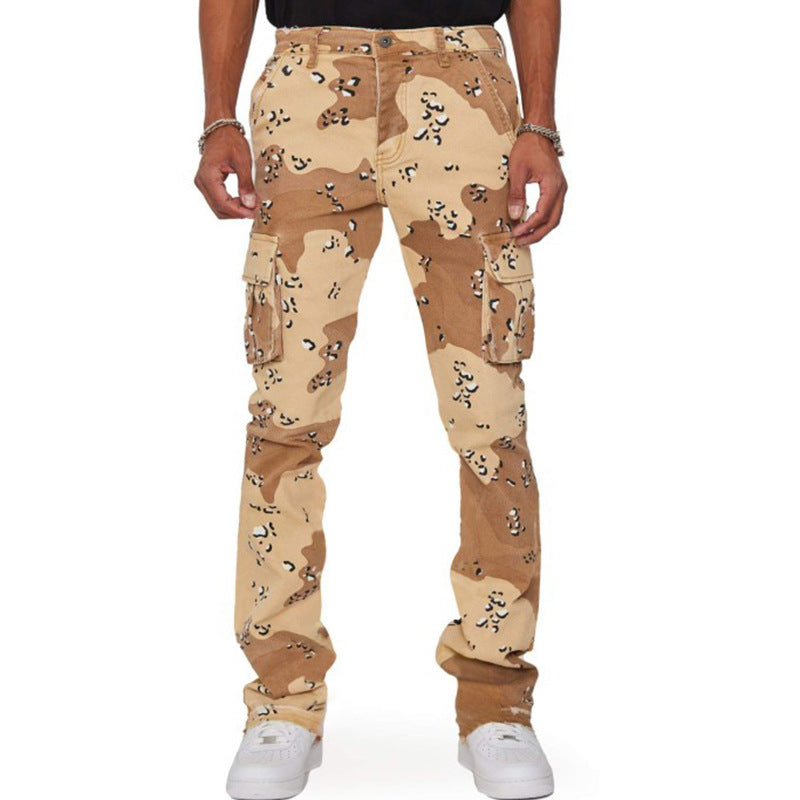 Herren Cargohose Modern Tierdruck mit Seitentaschen - BerlinGlamour