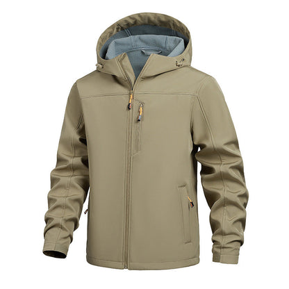 Herren Softshell-Jacke Wasserabweisend Verstellbare Kapuze - BerlinGlamour