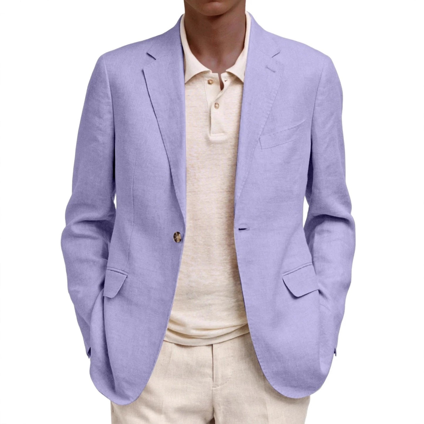 Herren Leinenjacke Elegant Sommer Modern