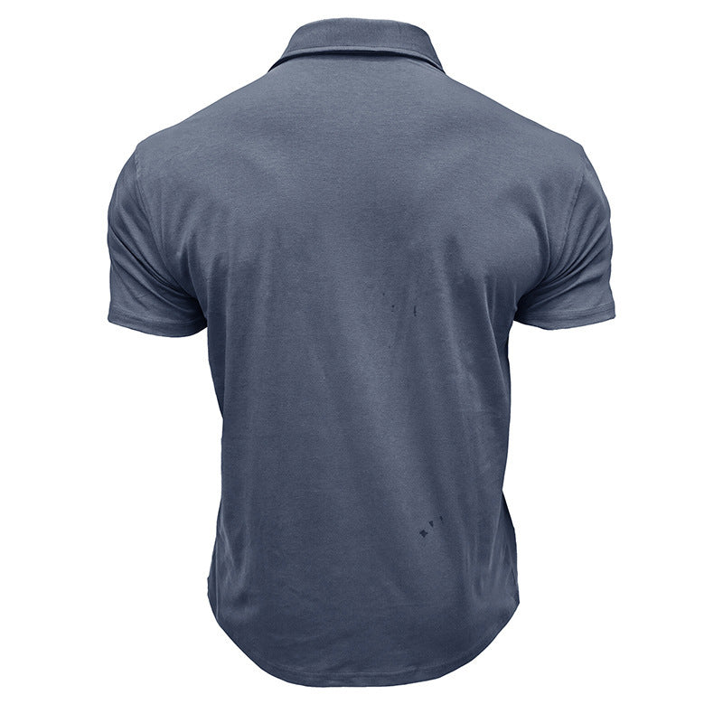 Herren Poloshirt Modern mit Brustfach und Stehkragen