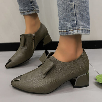 Damen Stiefeletten Elegant Schleifen Detail Modern
