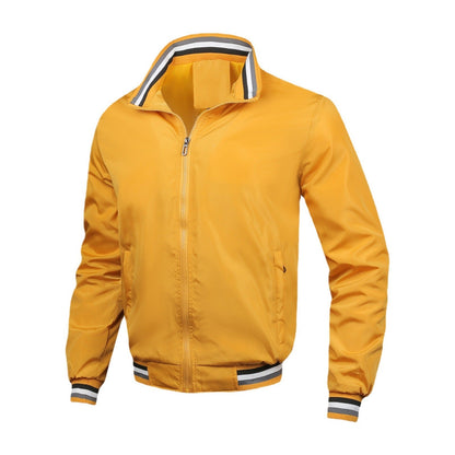 Herren Bomberjacke Sportlich Modern Mit Kontrastdetails