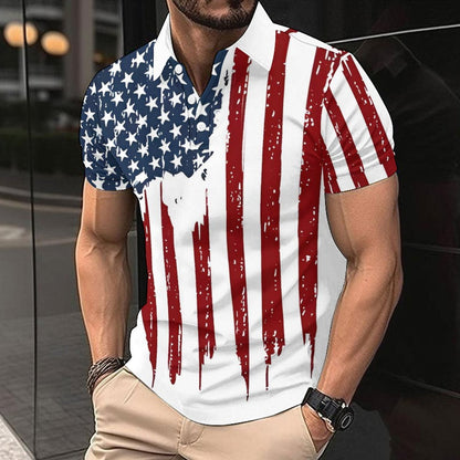 Herren Polohemd Kurzarm Flaggen Motiv Berlin Style - BerlinGlamour