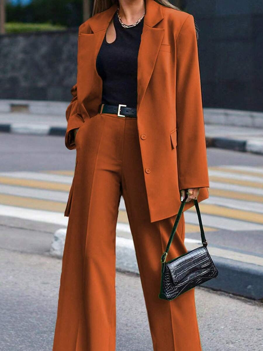 Damen Blazer Oversize Set Modern Elegant