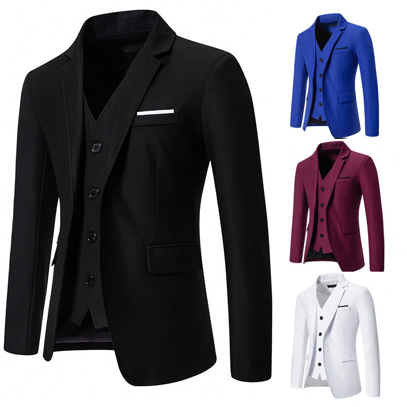 Herren elegant ausgestattetes Anzugset mit Blazer, Weste und Hose BerlinGlamour. - BerlinGlamour