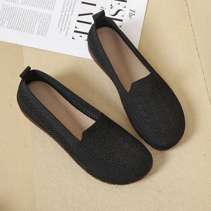 Damen Slip-On Schuhe Bequem Lochmuster Modern