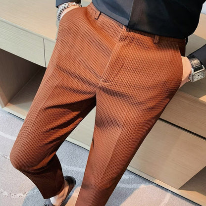 Damen Businesshose Strukturiert Elegant Schwarz