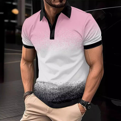 Herren Polo-Shirt Modern Gradient Farben