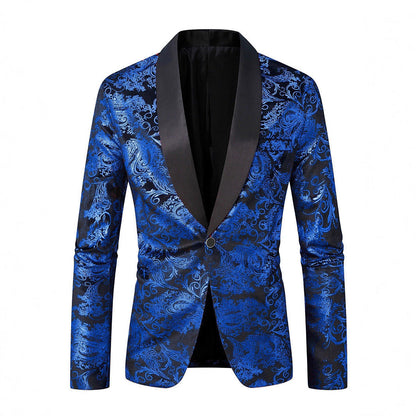 Herren Blazer Elegant Pailletten Muster Modern