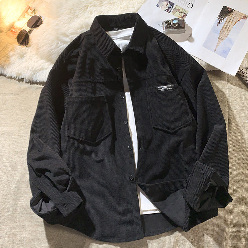 Herren Kordjacke Modern Schnitt mit Brusttaschen