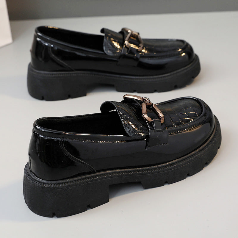 Damen Loafer Bequem Schnallen-Design Elegante Schuhe - BerlinGlamour
