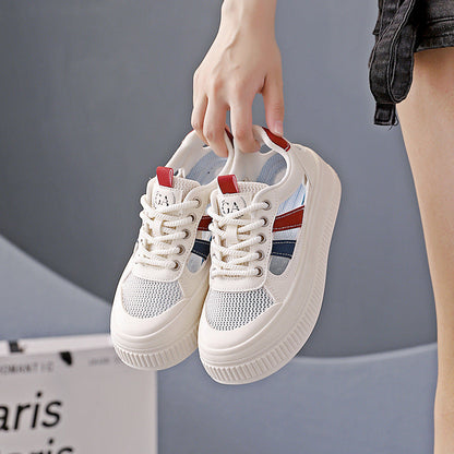 Damen Sneaker Mesh Oberfläche Flexibler Sohlenschuh Modern