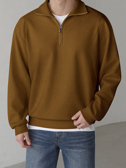 Herren Pullover Lässig Mit Reißverschluss Casual