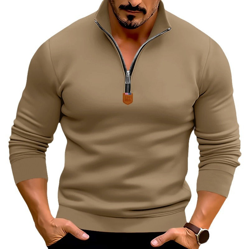 Herren Pullover Reißverschluss Entfernbare Kapuze Modern