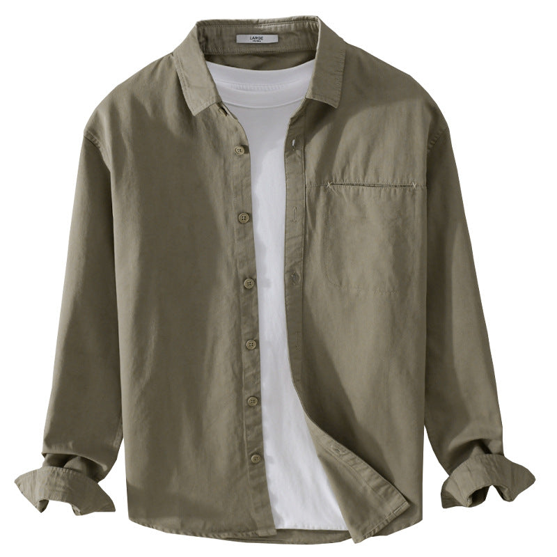 Herren Langarmhemd Baumwolle Bequem Elegant