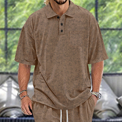 Herren Poloshirt Modern Strukturiert Knöpfe Berlin