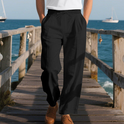 Herren Freizeithose Bequem Luftig mit Verstellbund