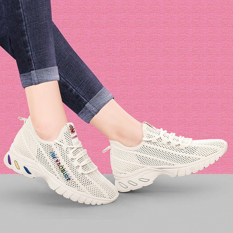 Damen Sportschuhe Freizeitschnürer Atmungsaktiv Elastisch