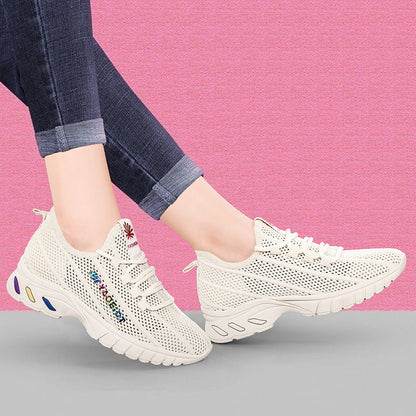Damen Sportschuhe Freizeitschnürer Atmungsaktiv Elastisch