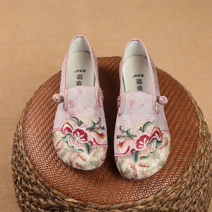 Damen Ballerinas Bequem Florale Stickerei Mode Schuhe
