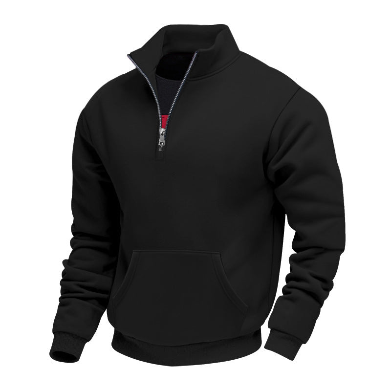 Herren Fleece Pullover Halbzipp Modern Warm